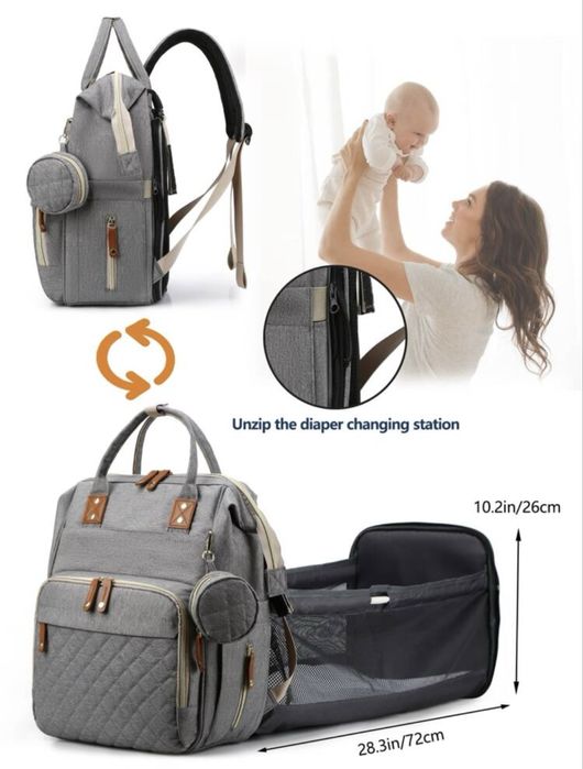 Vand rucsac organizator bebelusi multifunctional pt schimbat/dormit