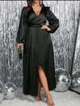 Rochie satin 50-52/2XXL lejera, eleganta, petrecere