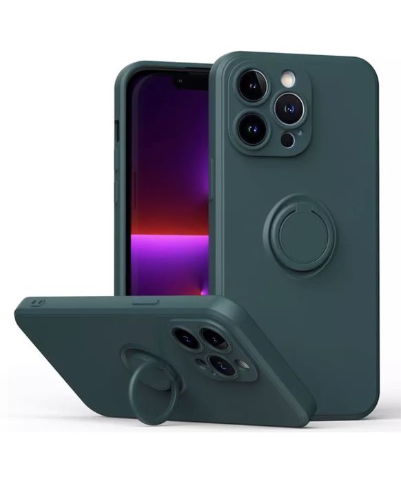 Iphone 14/PRO/MAX/PLUS Husa Silicon Liquid Interior Soft Suport Deget