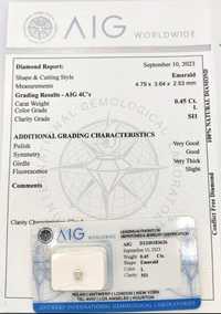 Diamant natural 0.45 ct - certificat internațional culoare L SI1