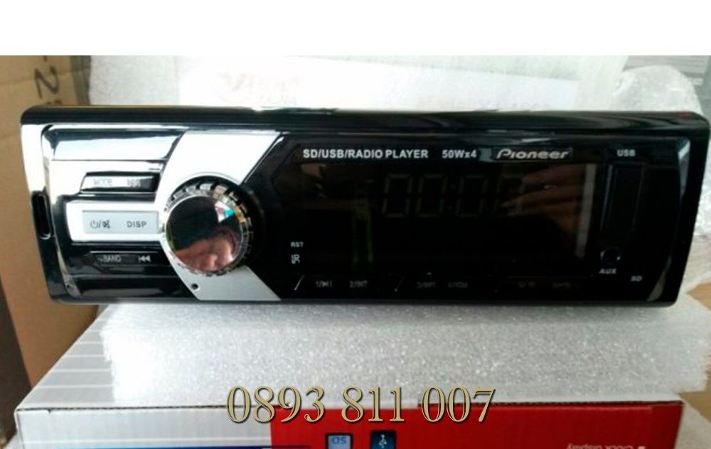 Музика за кола Pioneer Авто радио с Mp3,usb,sd плеар + евро букса