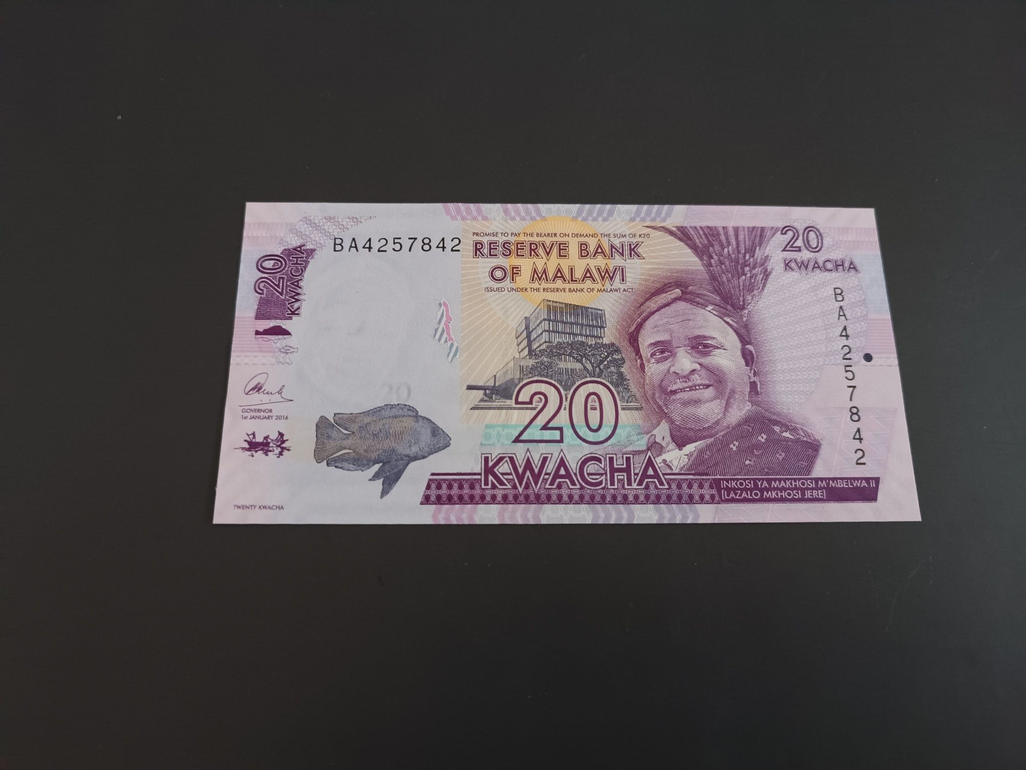 Bancnota 20 Kwacha Malawi