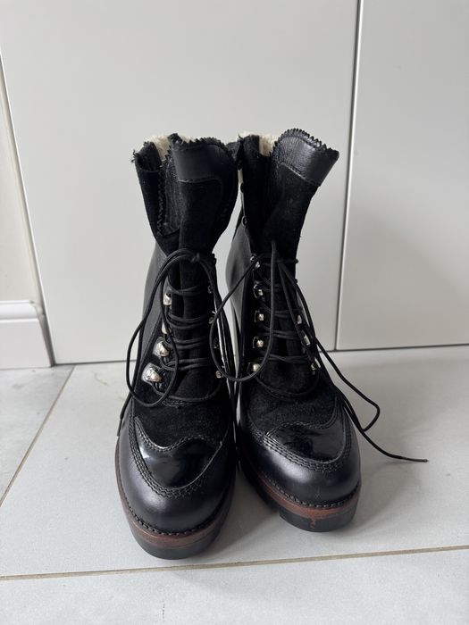 Дамски обувки на ток Musette, кожени боти на ток