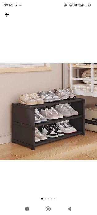 Малък шкаф за обувки на 3 нива. Размер 56,5x30x38 см, без врата 2 броя