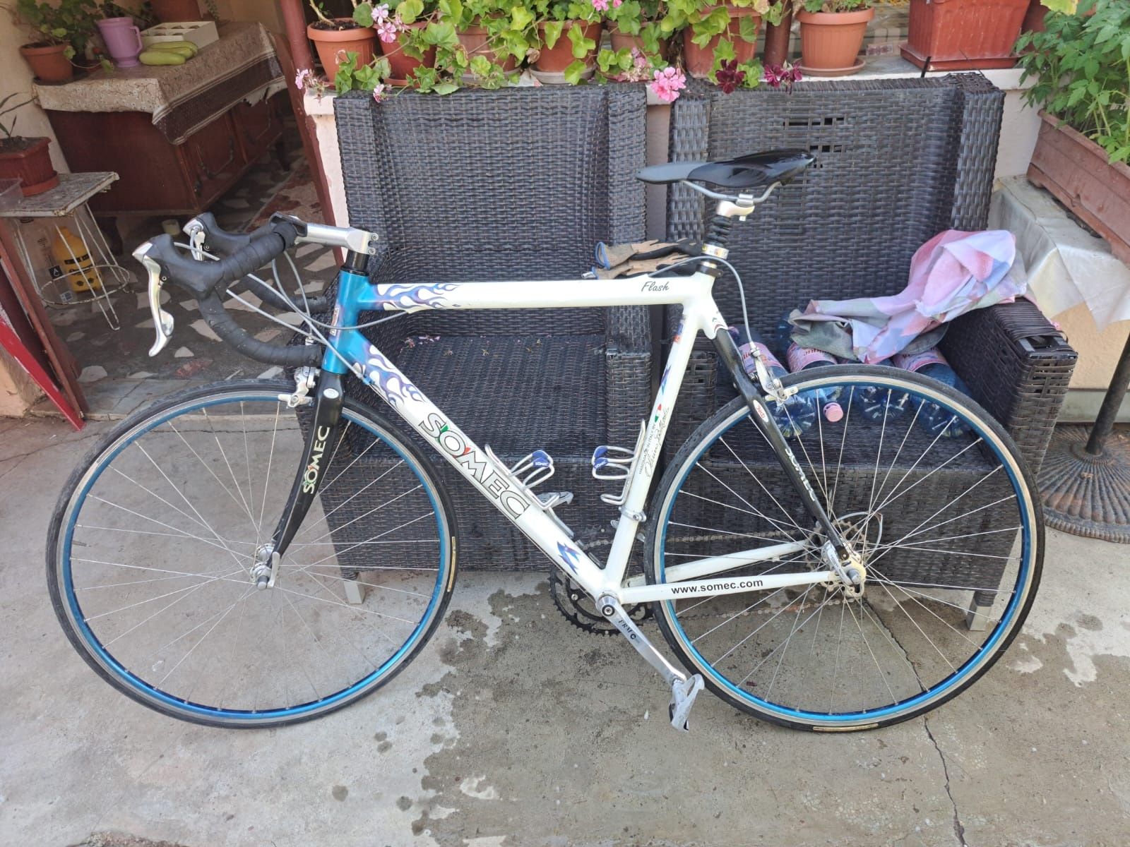 Bicicleta cursiera somec aluminiu+carbon