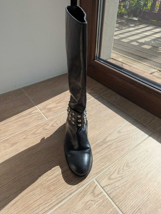 Cizme negre cu tinte Zara (marime 38)