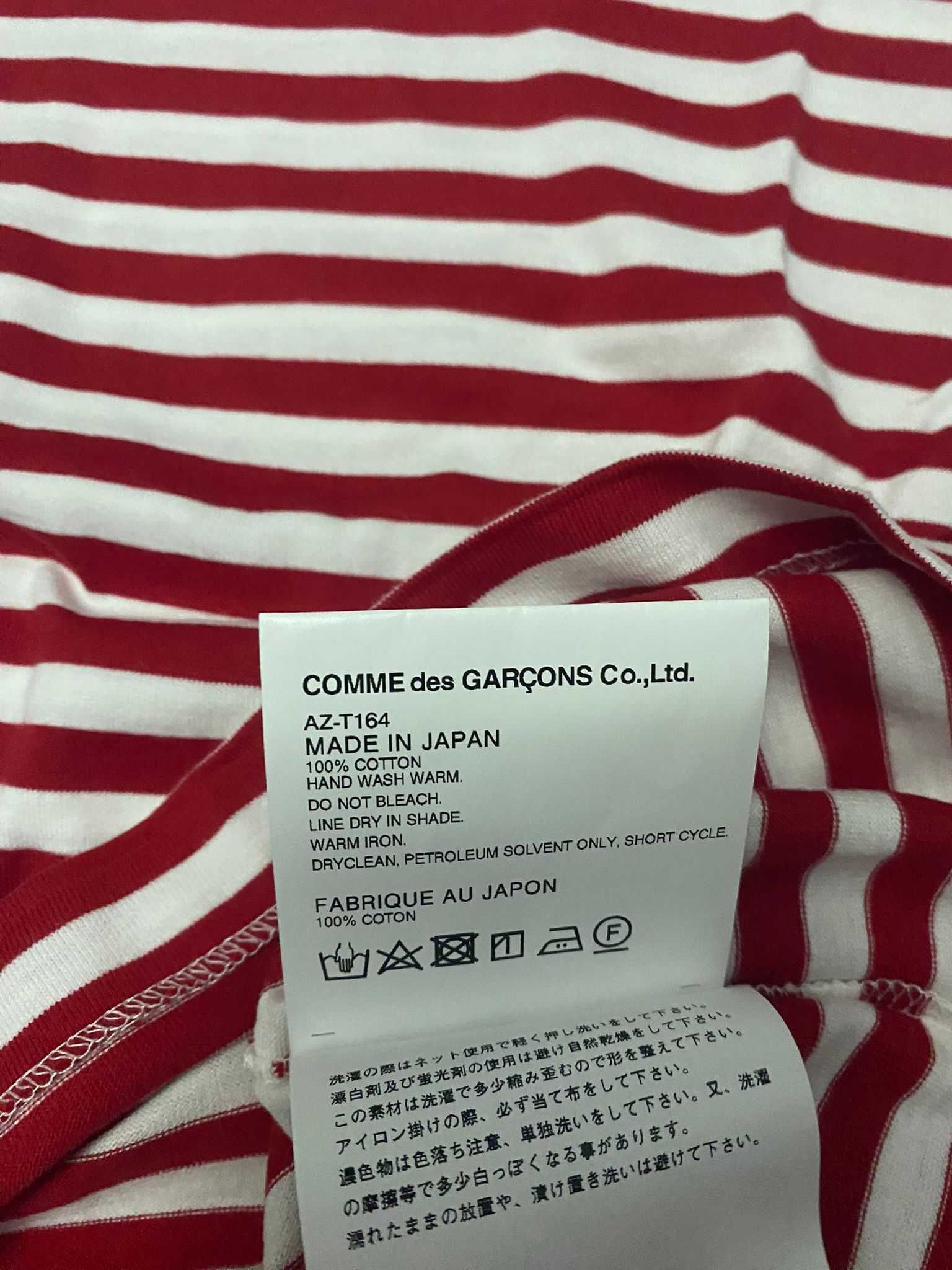 Bluza Comme Des Garcons Striped Long Sleeve Red