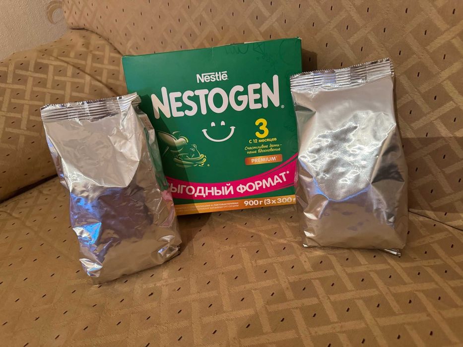 детское питание Nestogen 3 2 пачки 300 гр