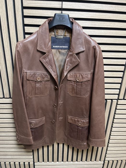 Harley Davidson : Яке/Сако естествена кожа размер М / Оригинал