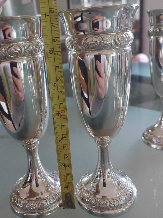 Сребърни чаши,проба 800  за вино вода - 180- 250 мл.сребърна чаша