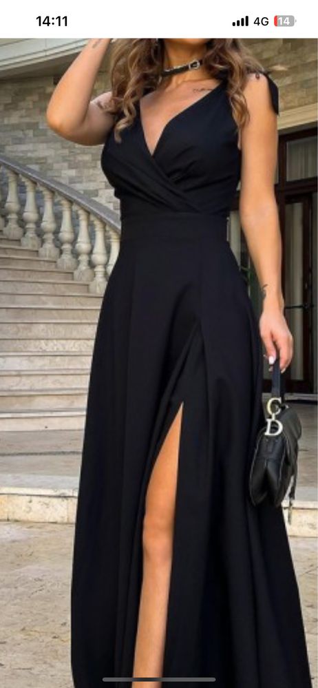Rochie lunga neagra mar Xl