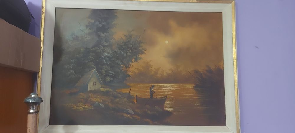 Vând tablou semnat dimensiuni pe spate .