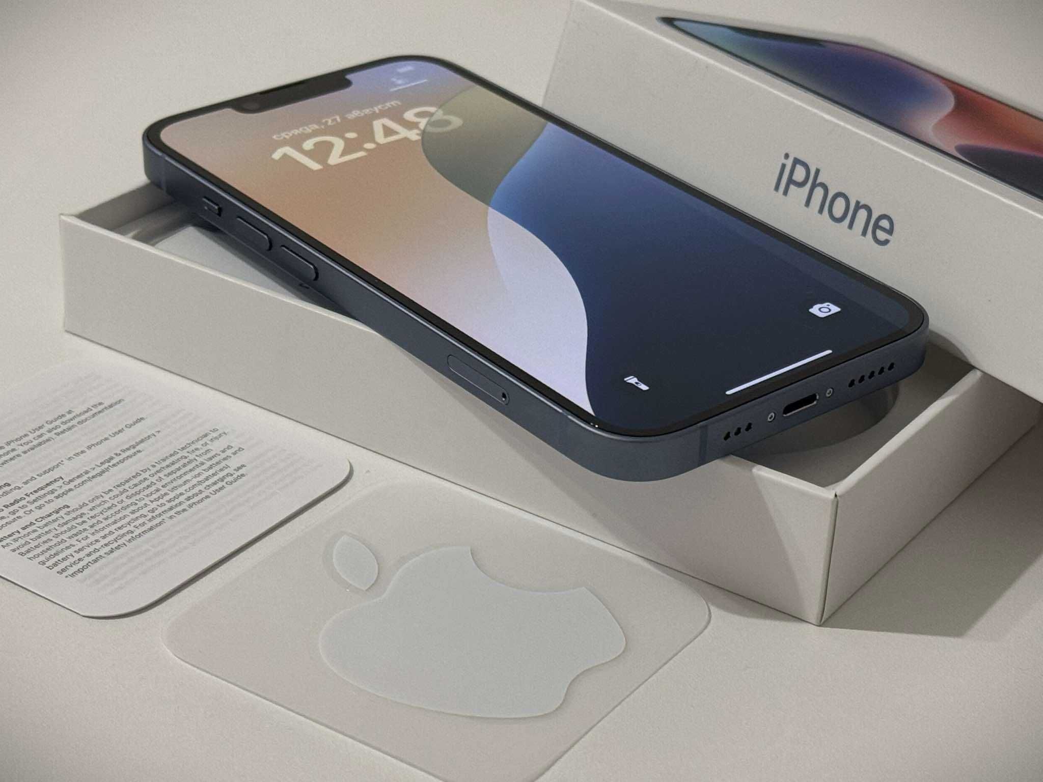 Бартер!Като НОВ! iPhone 14 Blue (Син) 95% Батерия.
