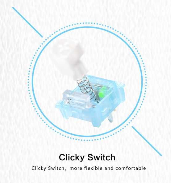 Kailh Chosfox V2 Arctic Fox суичове за механична клавиатура [107 бр.]