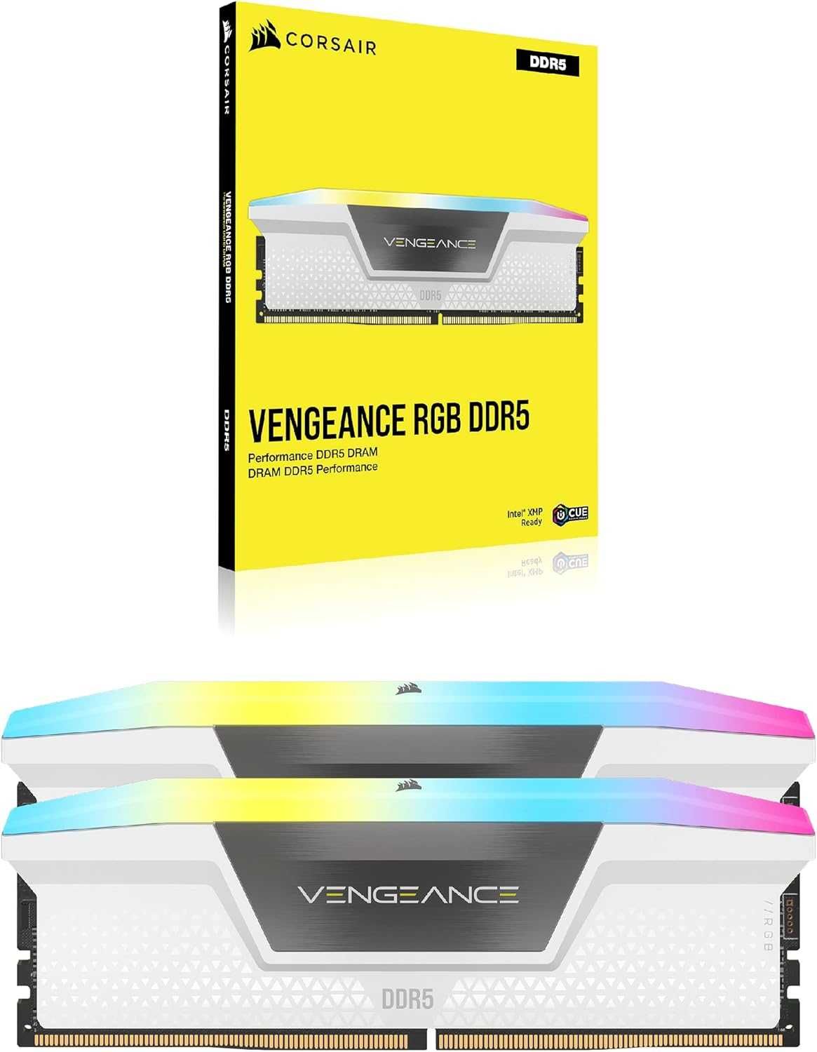 Рам памет Corsair Vengeance RGB White 2x32GB 64GB DDR5