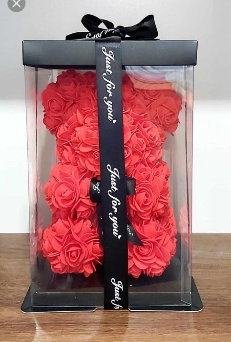 Голямо Мече с рози-40 см Black Friday