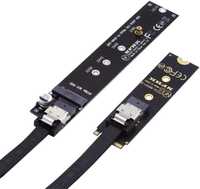 NGFF M-Key NVME cablu prelungire T la M,SFF-8654 SSD 2280/22110 40cm
