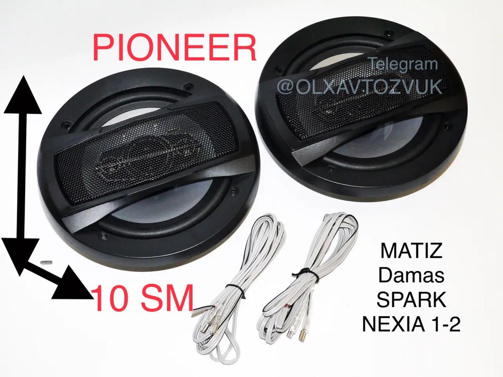 Pioneer 10см ўлчамли 2та калонка пишалкали spark nexia matiz damas va>