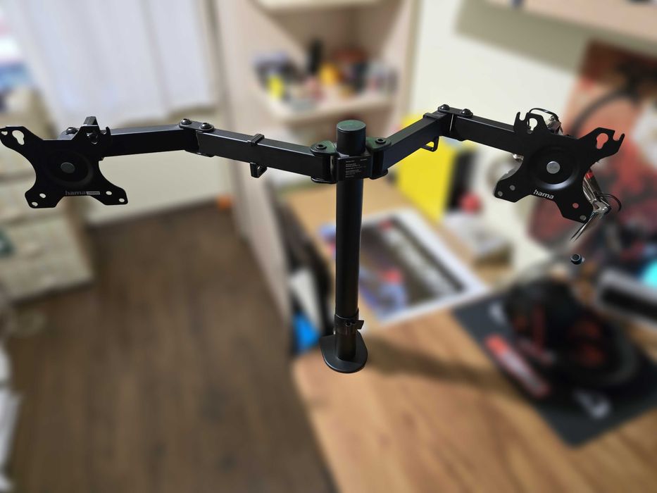 Професионална Двойна Стойка за Монитори HAMA (VESA) – За Бюро