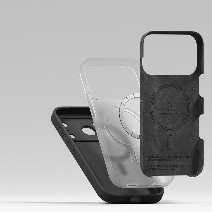 Калъф ringke silicone magnetic magsafe за iphone 17 pro max в черен цв