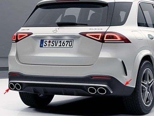 Дифузьор с накрайници 63 AMG GLE 53 C167 W167 АМГ пакет спойлер BRABUS