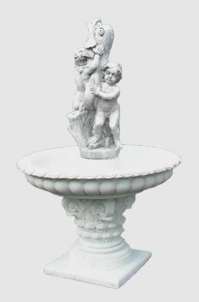 Fantana arteziana Cupidon cu Peste, 1042, Exterior, Inaltime 172 cm