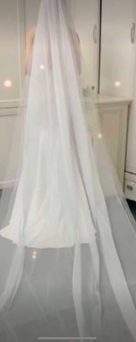 Voal dublu de mireasă, lungime 3 m.