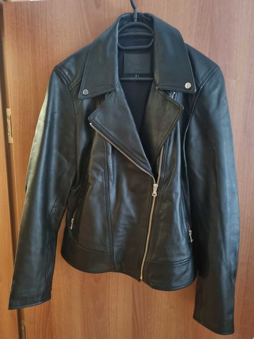 Дамски кожени якета Massimo Dutti. Оригинални. Кафяво и черно