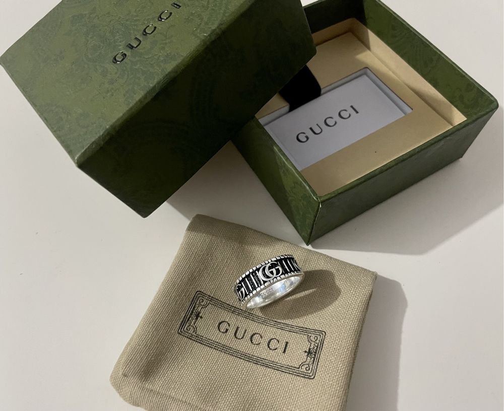 OFERTA! Inel Gucci Double G Unisex argint S925 nou