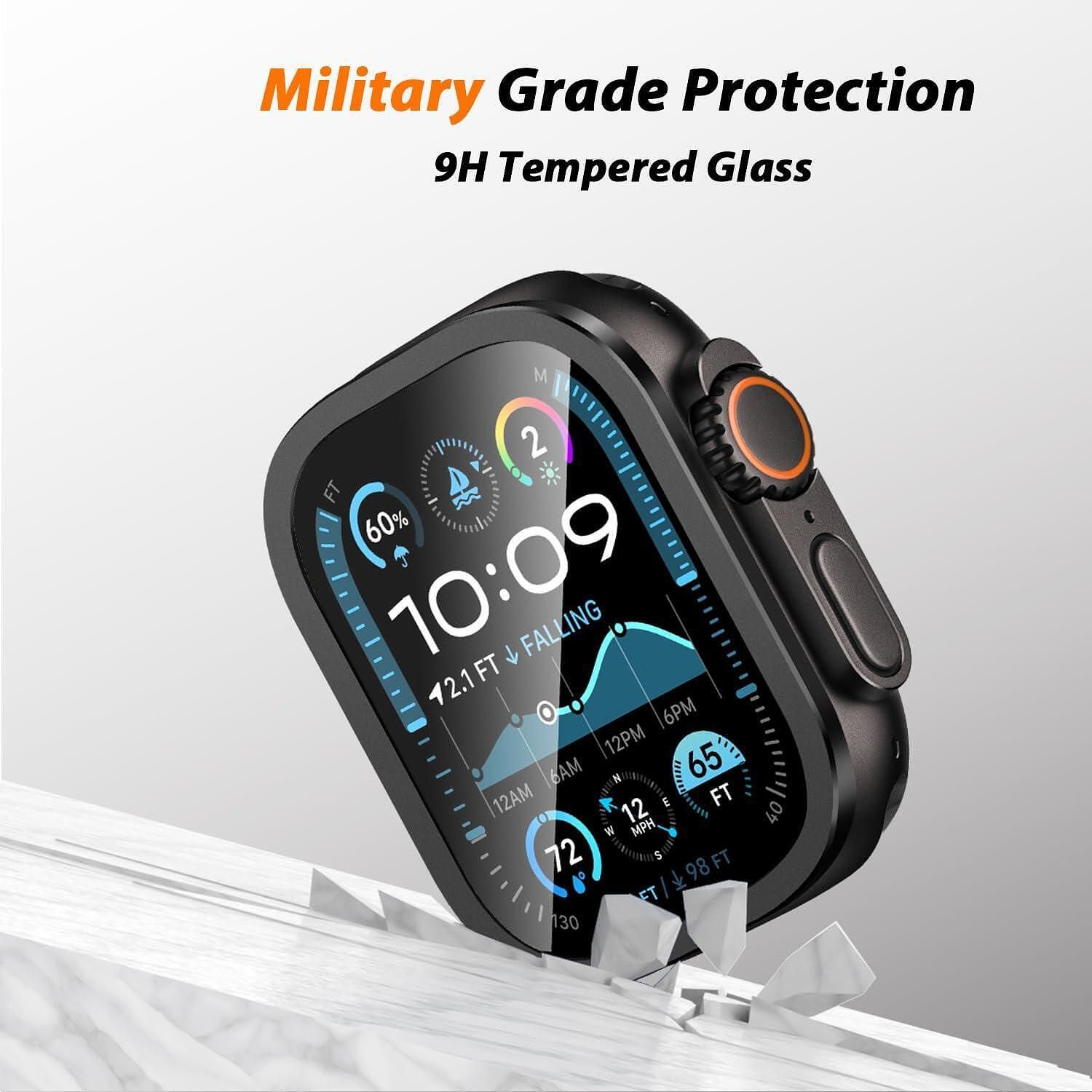5D Стъклен Протектор за Дисплей за Apple Watch Ultra 2 | Ultra 1 Черен