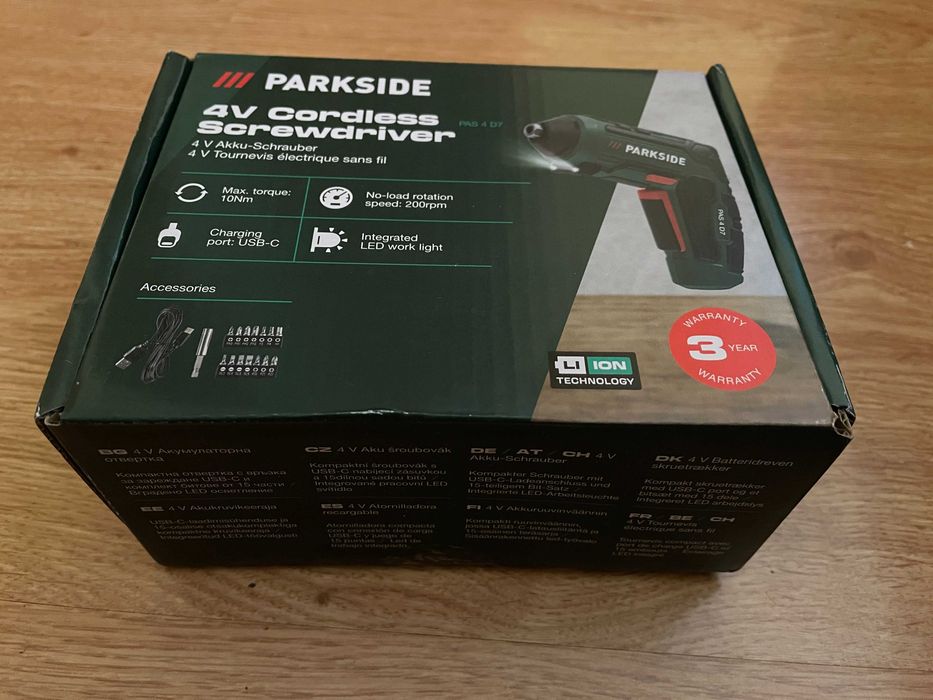 Акумулаторна отвертка PARKSIDE 4V  PAS 4 D7