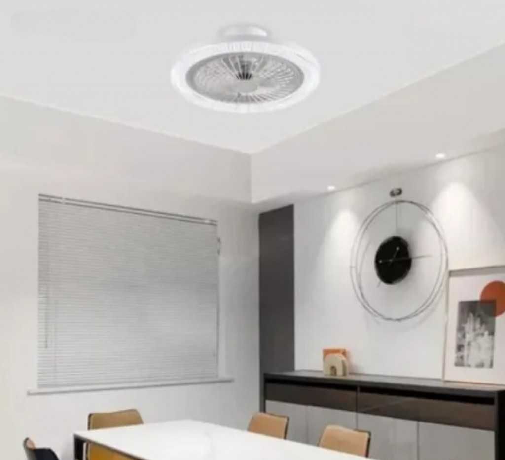 2в1 Smart LED RGB Лампа Вентилатор за таван с дистанционно управление