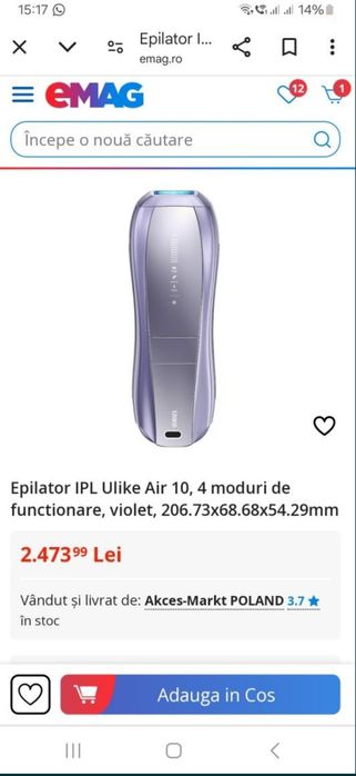 Epilator Ulike Air 10 Sigilat