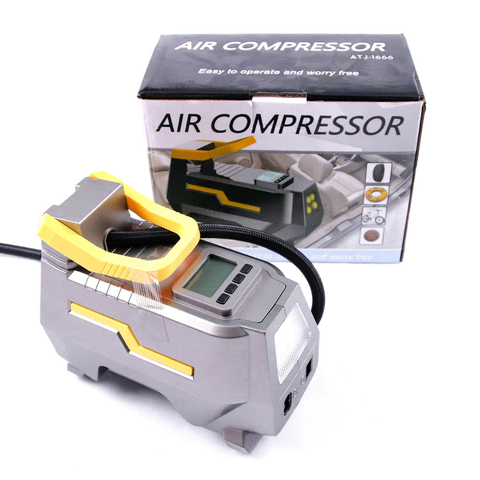 Compresor aer PREMIUM cu manometru digital 12V. ERK