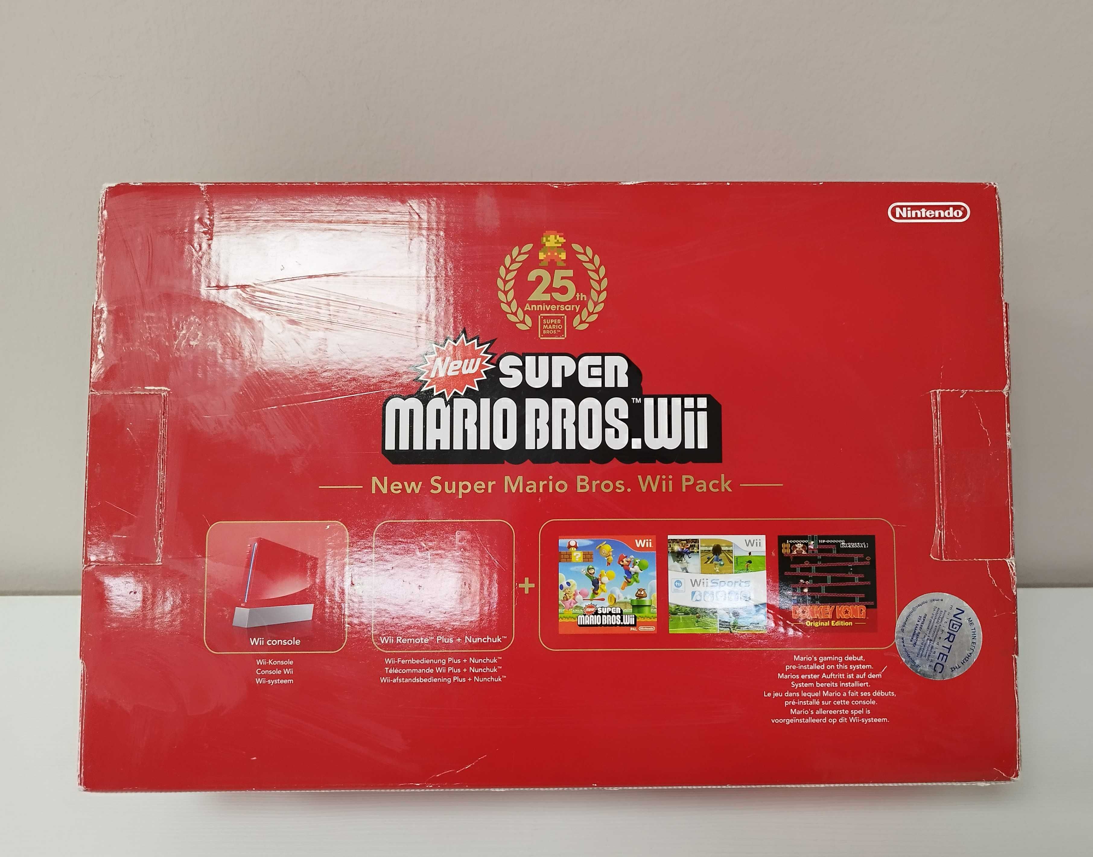 Лимитирано Super Mario Bros Nintendo Wii Пълен Комплект с 60 игри