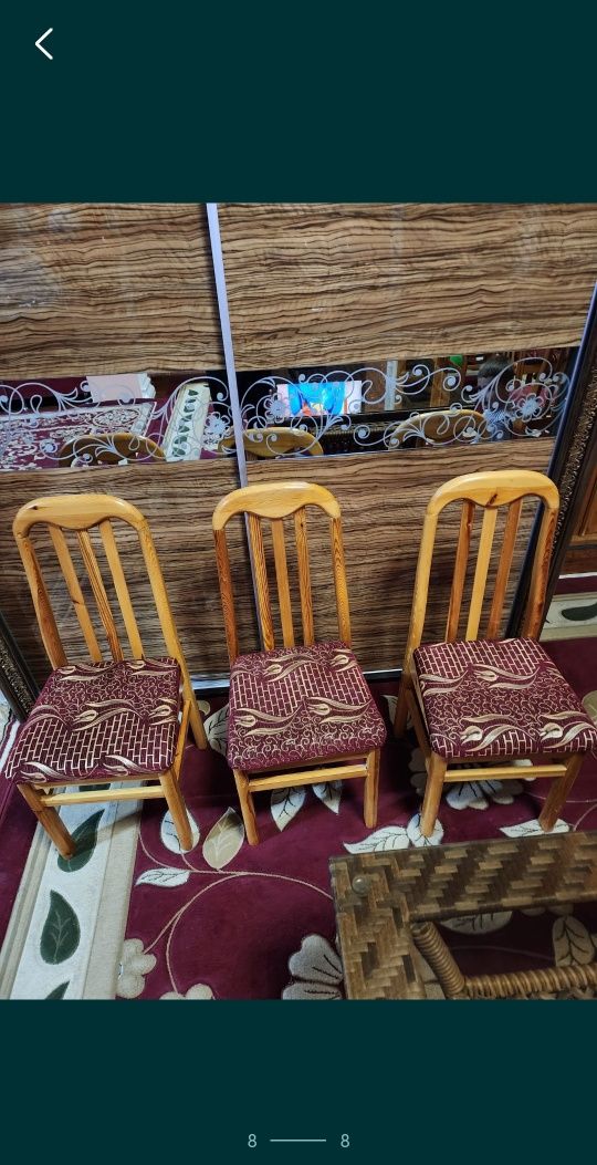 Стол стуллар бор