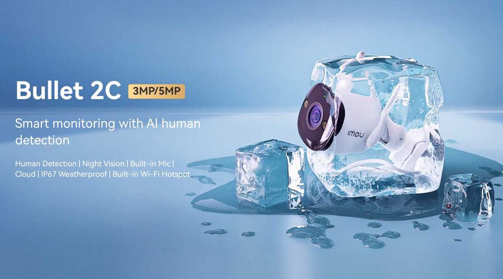 5MP 2K Dahua Imou Bullet 2C WiFi IP Външна Охранителна Безжична Камера