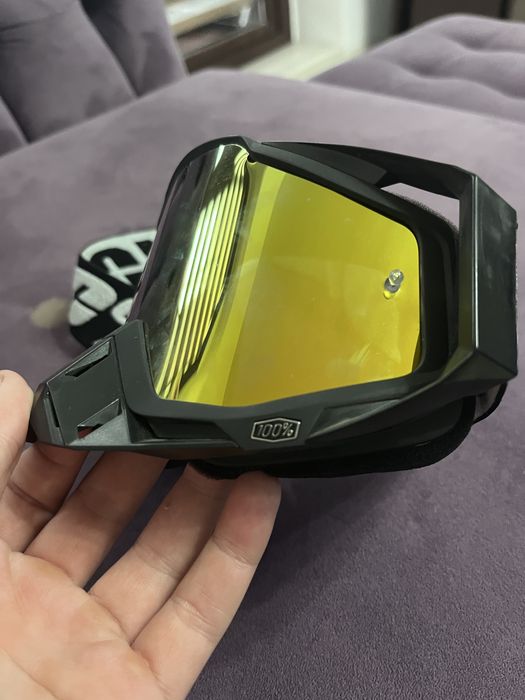 ochelari 100% yellow visor moto cross