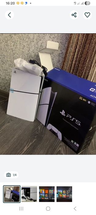 PS5 slim ideal yangi 1 TB hotira o'yinlar yozilgan 1 original djoystik