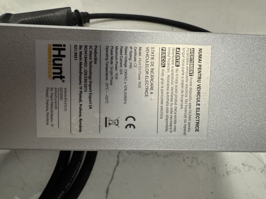 Statie de incarcare masini electrice iHunt EV POWER 7KW