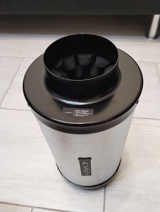 Silencer ventilație AC Infinity 4" (100mm) - reduce zgomot cu 50%