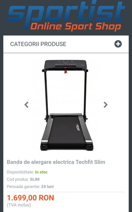 Banda de alergare Techfit Slim