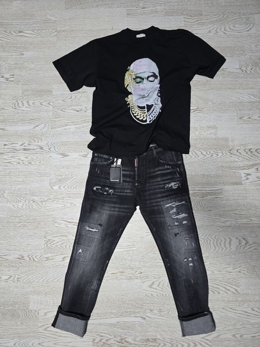 Tricou premium blugi premium dsquared d&g