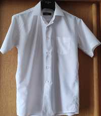 Продам белую рубашку с коротким рукавом на мальчика 12-13 лет, Herdal
