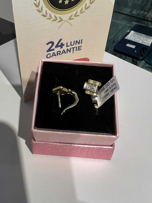 (AG42) Cercei Aur 14K 3.52g(B.11294.1.) GARANTIE 2 ANI