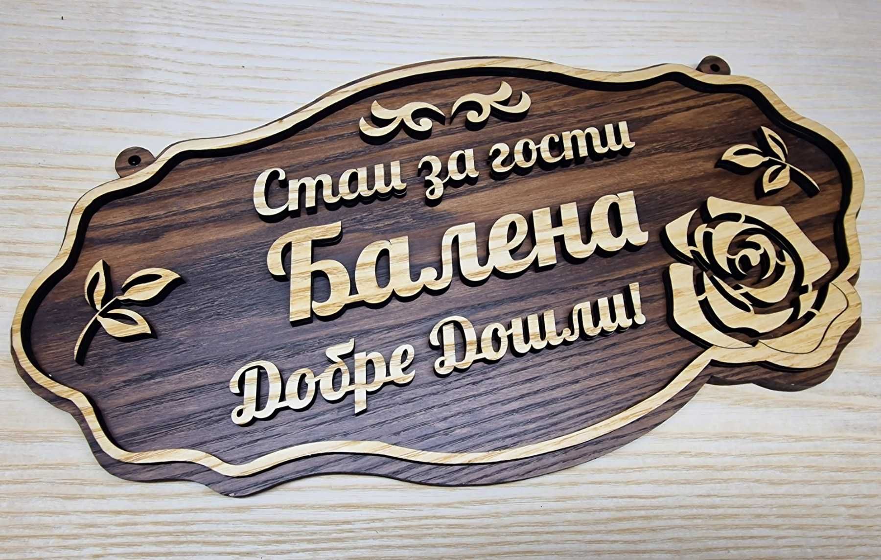 Индивидуални табели по поръчка Табела с надпис с ваш текст за врата