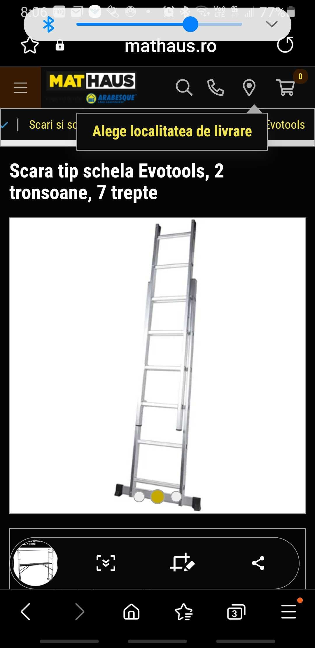 Scara tip schela , 2 tronsoane, 7 trepte.ca noua