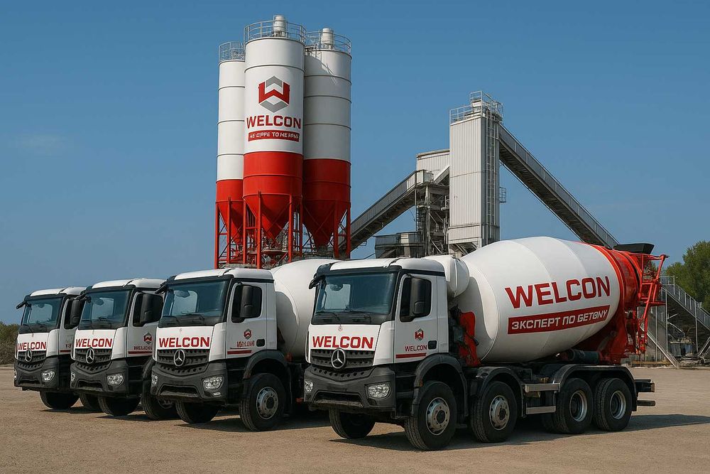 Бетон М100–М500 WELCON BETON |Контроль Concrete Laboratory | Доставка