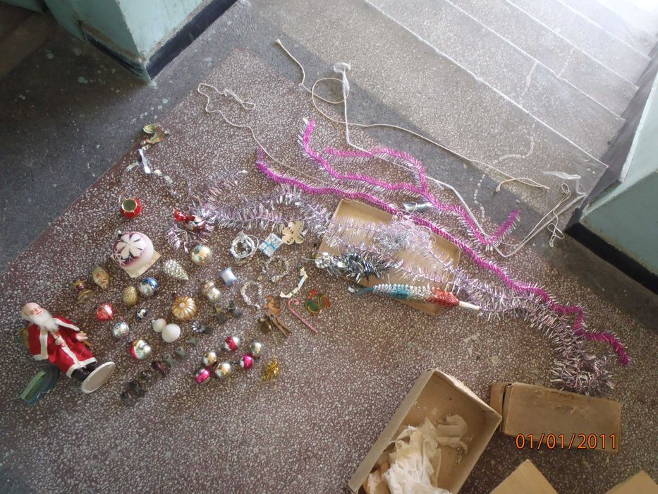 Уникални ретро СТЪКЛЕНИ коледни играчки за елха.