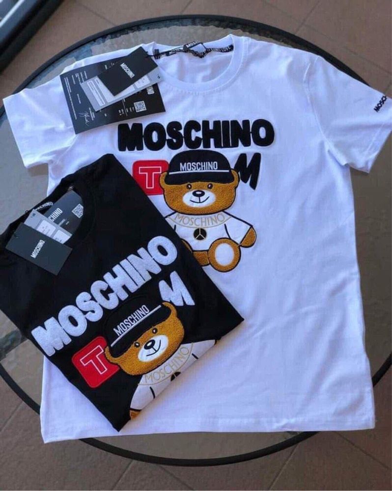 Tricou Moschino alb/ negru